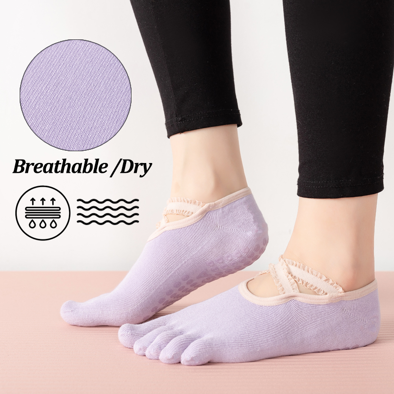 Ladies Non-Slip Pilates Socks  - Yoga Mat ulasan dan harga