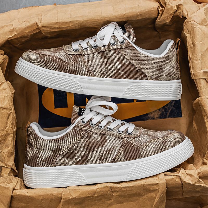 Men Summer Canvas Shoes Breath - Skateboard ulasan dan harga