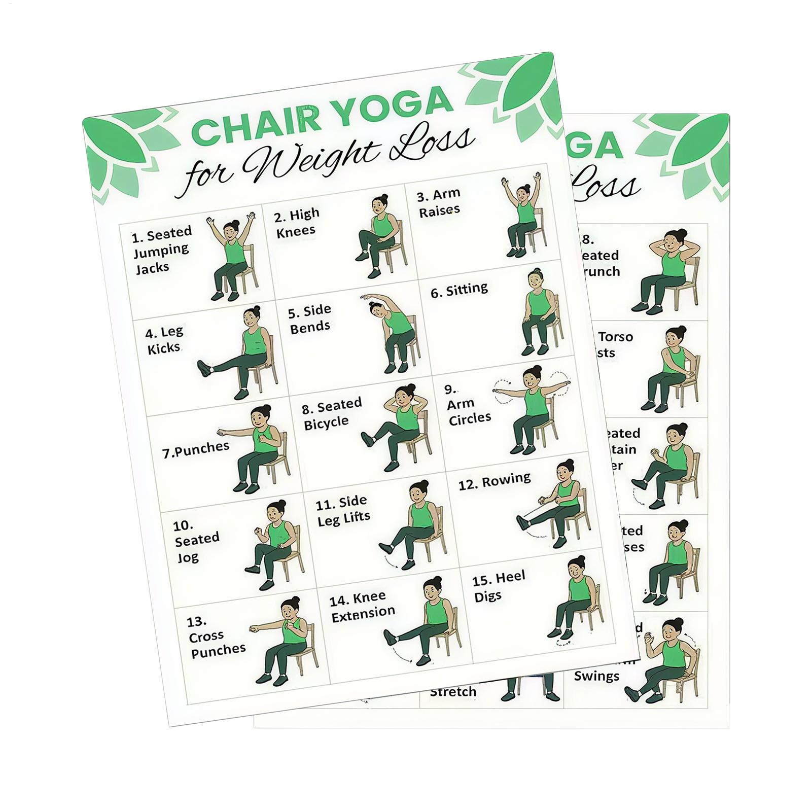 2 PCS Yoga Poster Home Exercis - Sports Equipment Poster ulasan dan harga